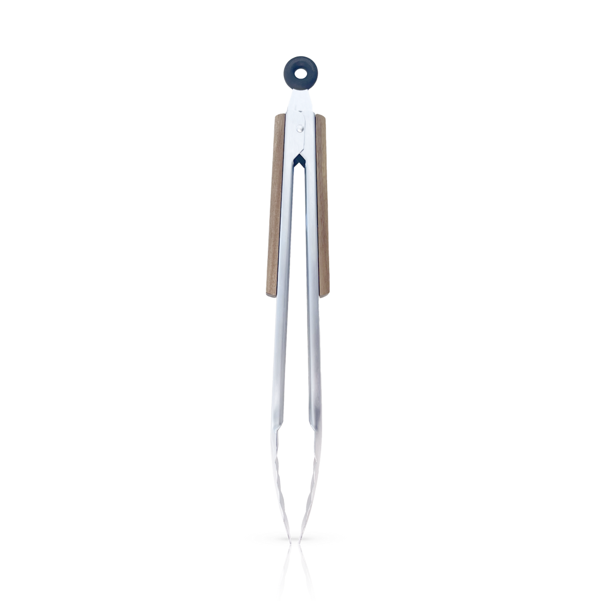 12" Stainless Steel Kitchen Tong with Wooden Grip